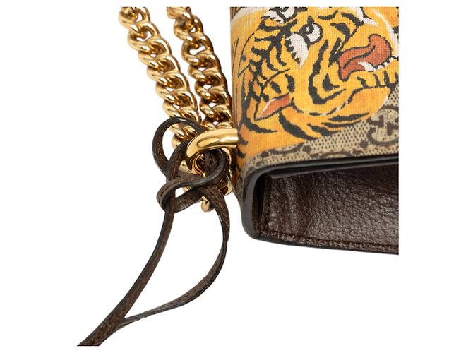 Gucci Beige Small GG Supreme Bengal Padlock Crossbody - vista 6