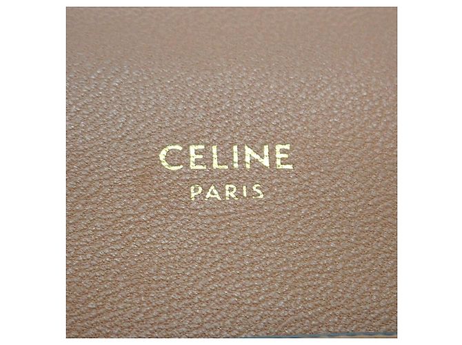 Céline Borsetta cellulare a tracolla con patta Celine Triomphe in tela rivestita bianca Bianco - vista 4