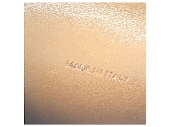 Céline Borsetta cellulare a tracolla con patta Celine Triomphe in tela rivestita bianca Bianco - vista 7