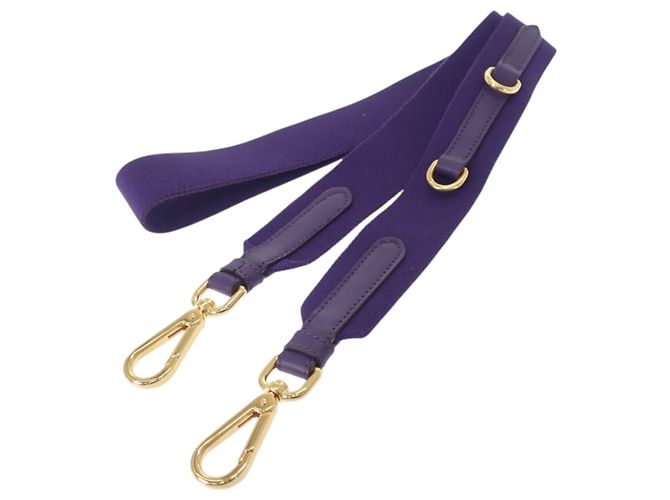 Borsa Tote Prada Small in tela Canapa a righe viola con logo Porpora - vista 16