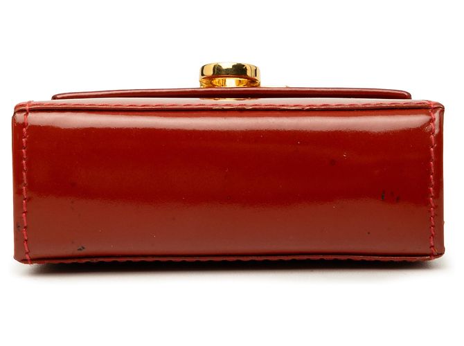 Salvatore Ferragamo Borsa a catena Mini Patent Gancini Lock Ferragamo Marrone - vista 3