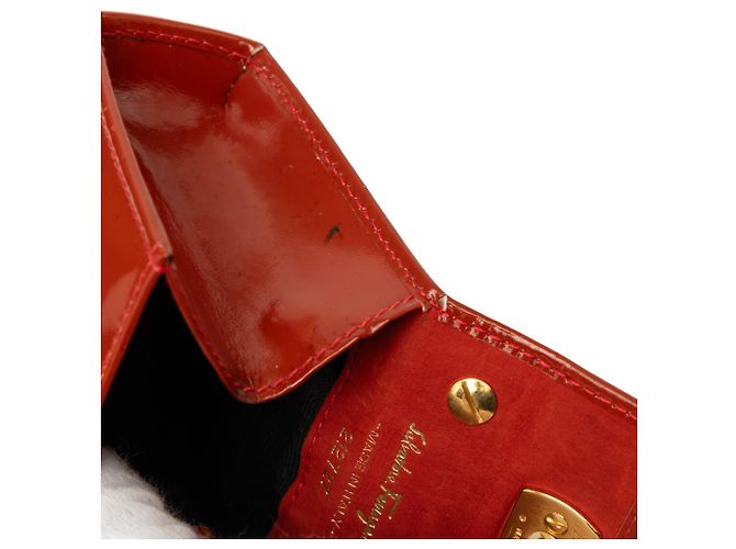 Salvatore Ferragamo Borsa a catena Mini Patent Gancini Lock Ferragamo Marrone - vista 7