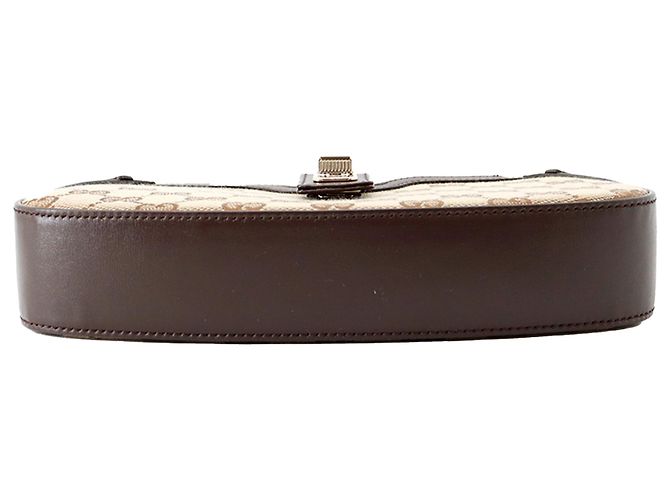 Gucci Mini GG Canvas Web Moon Side Schultertasche Beige - Ansicht 3
