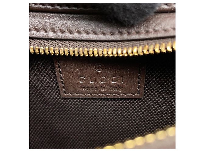 Gucci Mini GG Canvas Web Moon Side Schultertasche Beige - Ansicht 5