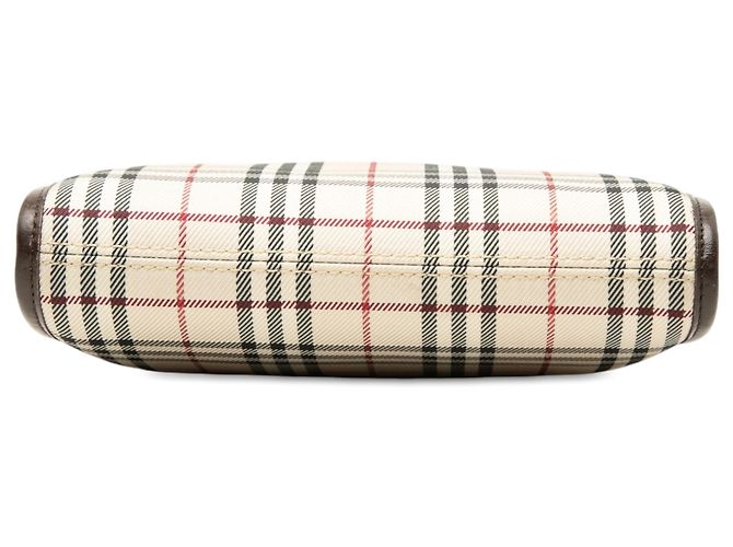 Borsa a tracolla Burberry Beige House Check Canvas - vista 3