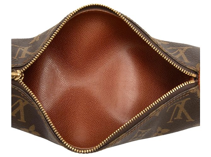 Louis Vuitton Brown Monogram Trousse Ronde Pencil Case 20 Castaño - vista 4