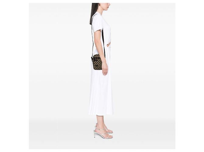 Borsa a tracolla Gucci in tela GG beige - vista 6