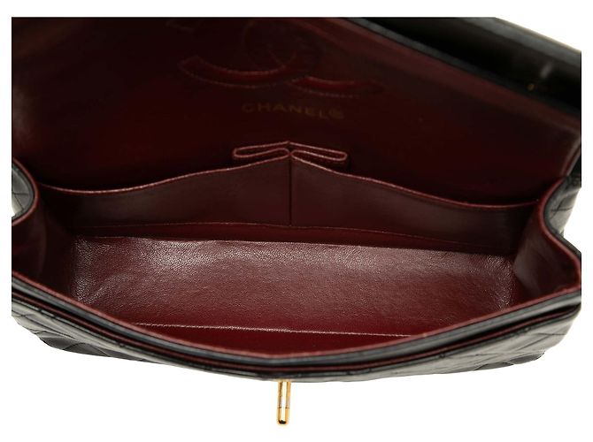 Chanel Black Medium Classic Lambskin Double Flap Noir - vue 4