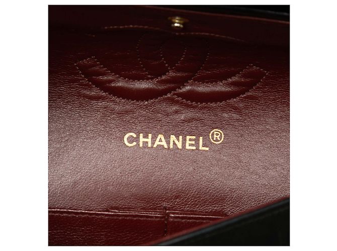 Chanel Black Medium Classic Lambskin Double Flap Noir - vue 5