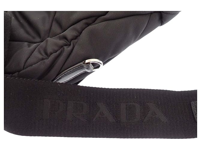 Prada Black Impuntu Tessuto Sling Rucksack Schwarz - Ansicht 8
