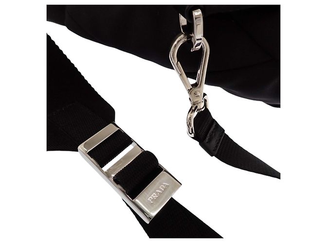 Prada Black Impuntu Tessuto Sling Rucksack Schwarz - Ansicht 9