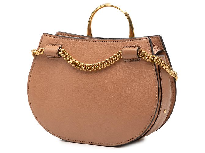 Borsa Satchel Pixie Signature Chloé in vitello e camoscio marrone Mini - vista 2