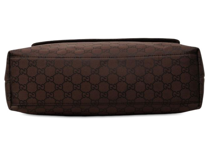 Borsa a tracolla Gucci in nylon GG marrone Marrone scuro - vista 3