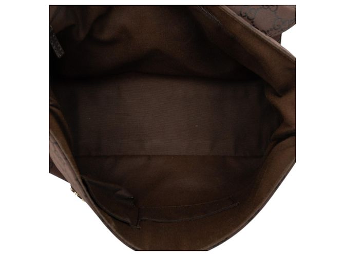 Borsa a tracolla Gucci in nylon GG marrone Marrone scuro - vista 4