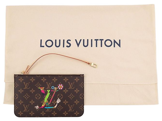 Louis Vuitton Brown Takashi Murakami Monogram Superflat Floral Neverfull MM Braun - Ansicht 10