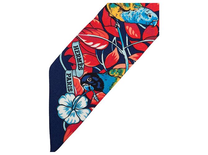 Hermès Blue Jungle Love Seidentwilly Blau - Ansicht 5