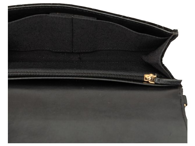 Wallet On Chain Cartera Chanel Black CC Quilted Velvet con cadena desmontable Negro - vista 4