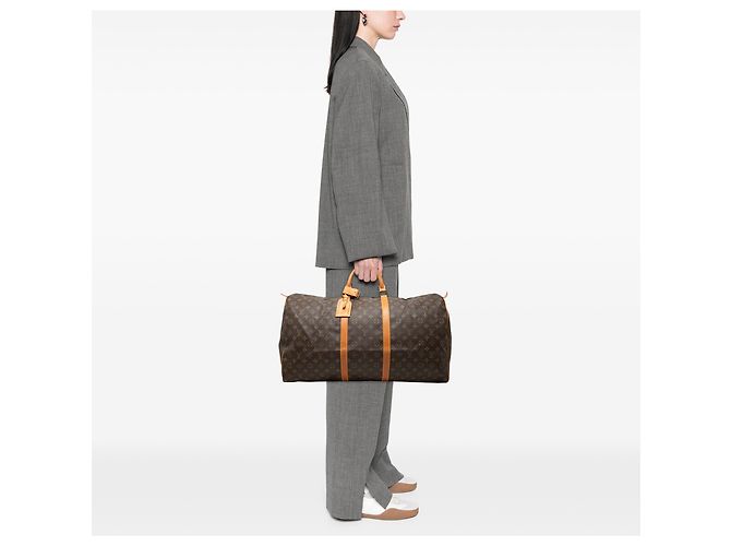 Louis Vuitton Brown Monogram Keepall 60 Braun - Ansicht 7