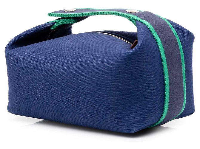 Étui Hermès Blue Small Toile Bride A Brac Case Bleu Bleu foncé - vue 2