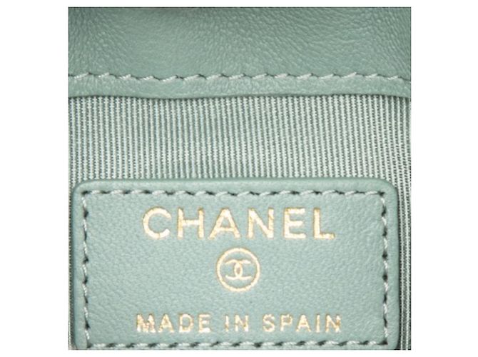 Chanel Mini CC Quilted Lambskin Chain Crossbody Verde - vista 5