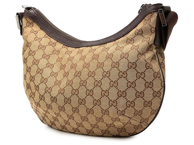 Borsa a tracolla Gucci in tela GG beige - vista 2