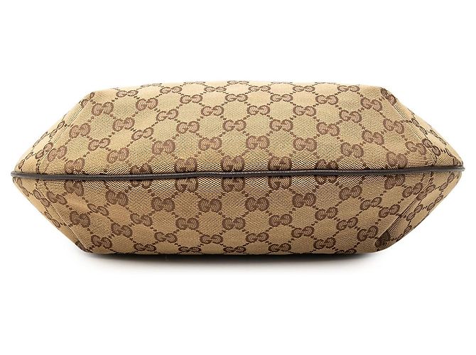 Borsa a tracolla Gucci in tela GG beige - vista 3