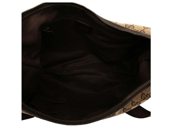 Borsa a tracolla Gucci in tela GG beige - vista 4