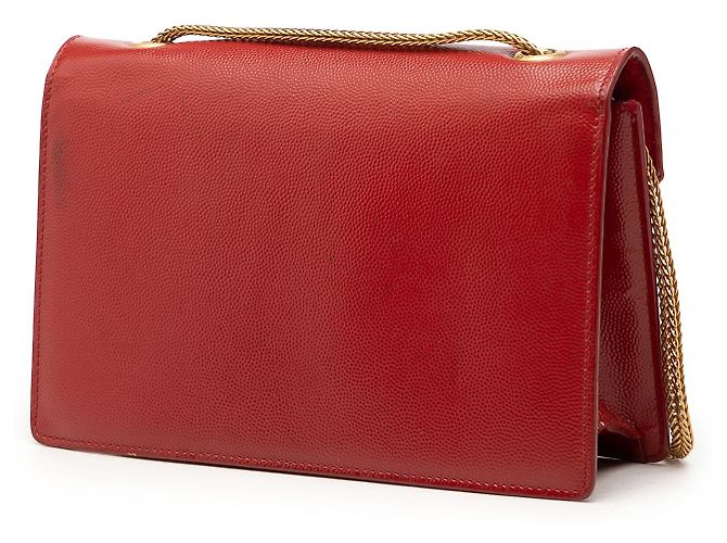 Autre Marque Saint Laurent Red Small Grain de Poudre Betty Crossbody Rosso - vista 2