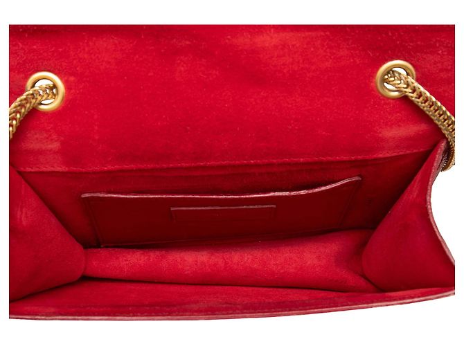 Autre Marque Saint Laurent Red Small Grain de Poudre Betty Crossbody Rosso - vista 4