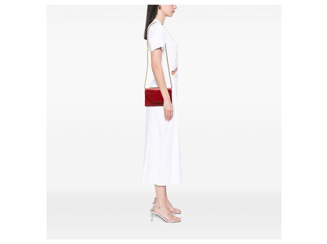 Autre Marque Saint Laurent Red Small Grain de Poudre Betty Crossbody Rosso - vista 6