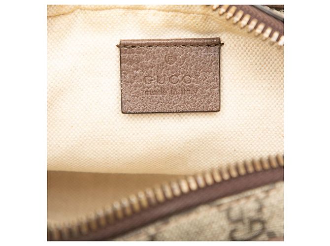 Borsa Gucci Beige Small GG Supreme Web Ophidia Top Handle Bag - vista 5