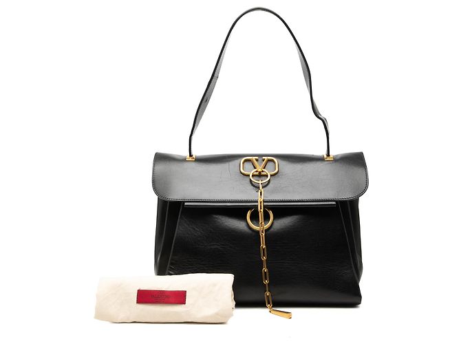 Borsa a mano Valentino VRing media in vitello liscio nero - vista 8