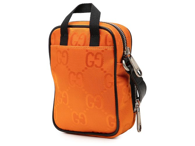 Borsa Gucci Orange Mini GG Nylon Off The Grid Satchel Arancione - vista 2