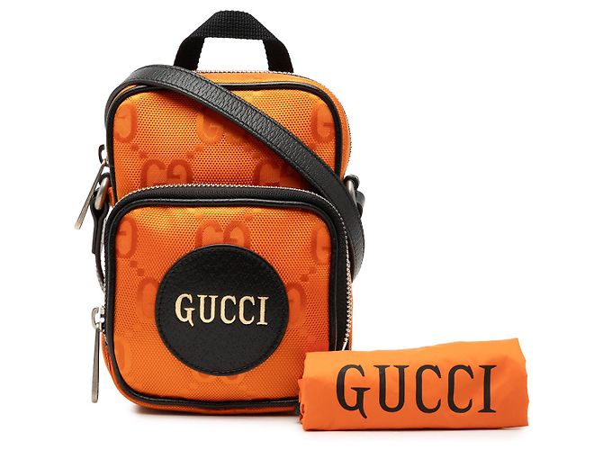 Borsa Gucci Orange Mini GG Nylon Off The Grid Satchel Arancione - vista 7