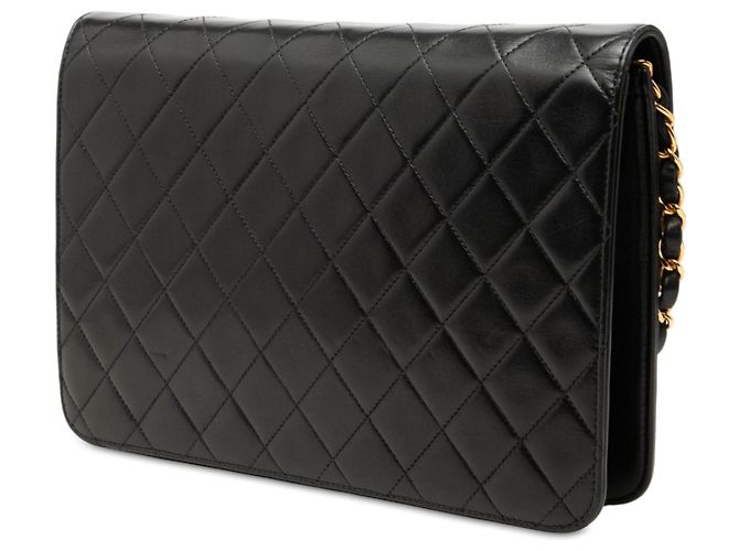 Chanel Black Medium CC Quilted Lambskin Single Flap Schwarz - Ansicht 2