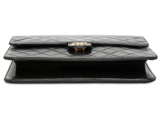 Chanel Black Medium CC Quilted Lambskin Single Flap Schwarz - Ansicht 3