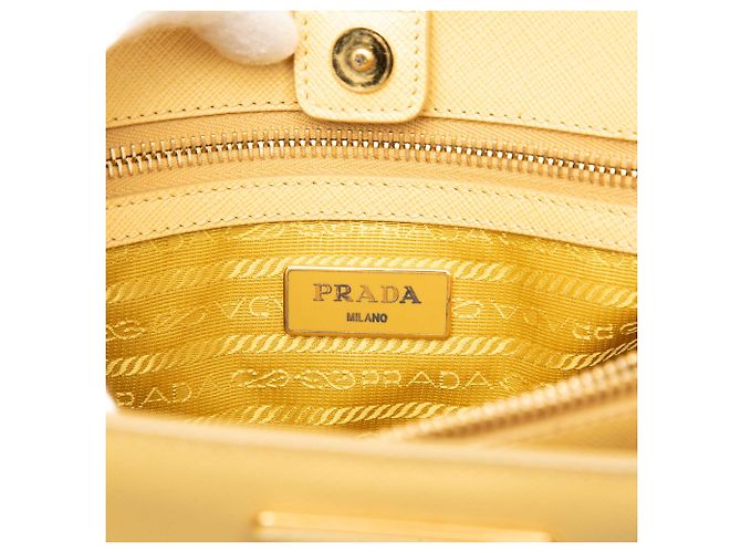 Prada Borsa Tote Small Saffiano Lux Gardeners Gialla Giallo - vista 5