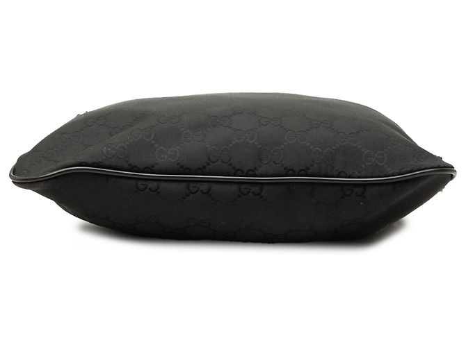 Borsa a tracolla Gucci in nylon GG nero con Web - vista 3