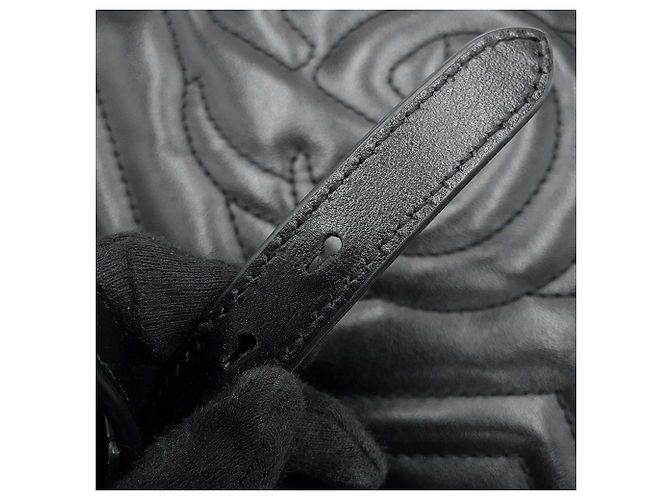 Gucci Borsa a tracolla GG Marmont Matelassé in pelle di vitello nera Small Nero - vista 10