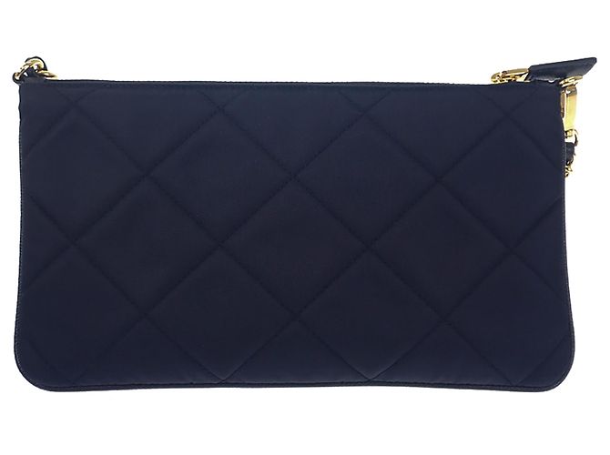 Re-Edition Bolso de cadena Prada Blue Impuntu Re Nylon Re Edition 1995 Azul Azul marino - vista 2