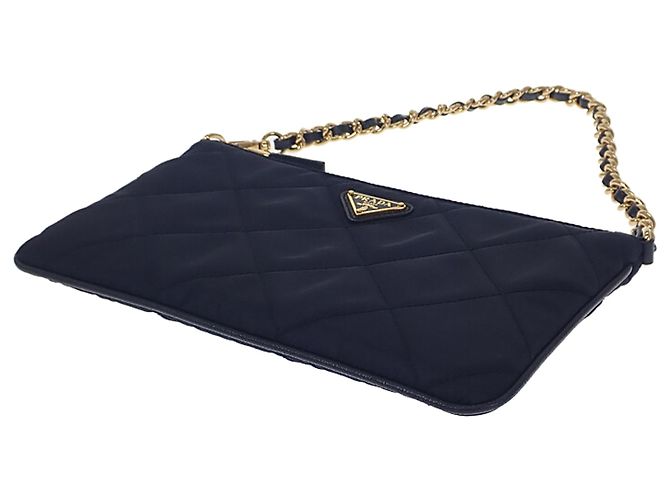 Re-Edition Bolso de cadena Prada Blue Impuntu Re Nylon Re Edition 1995 Azul Azul marino - vista 3
