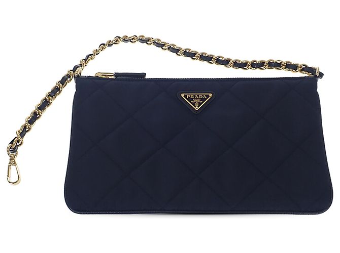 Re-Edition Bolso de cadena Prada Blue Impuntu Re Nylon Re Edition 1995 Azul Azul marino - vista 7