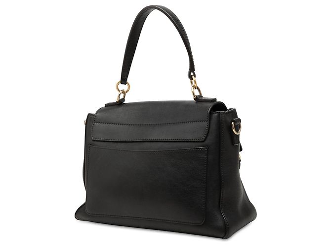 Chloé Borsa Faye Day Small in pelle nera Nero - vista 2