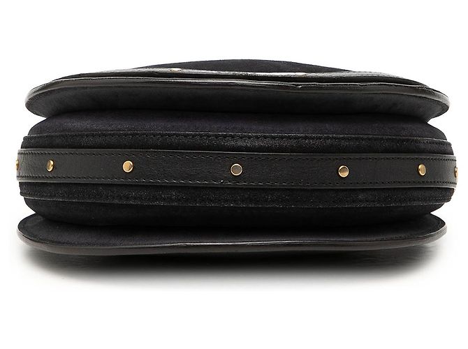 Borsa Pixie Chloé piccola in camoscio e vitello nera Nero - vista 3