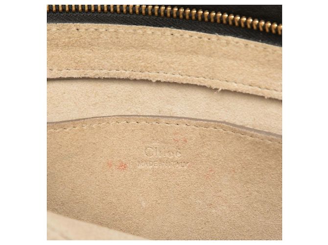 Borsa Pixie Chloé piccola in camoscio e vitello nera Nero - vista 5