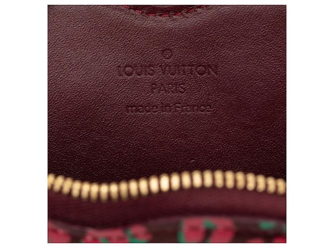 Louis Vuitton Red Stephen Sprouse Monogram Vernis Leopard Heart Coin Pouch Roja - vista 5