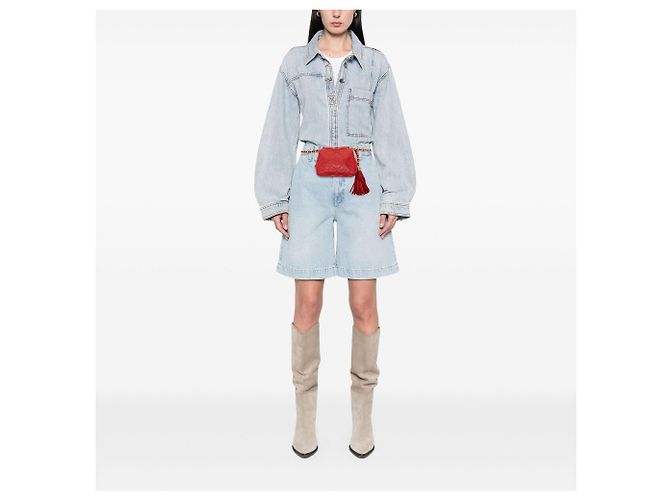 Chanel Red CC gesteppte Lammleder Frame Gürteltasche Rot - Ansicht 6