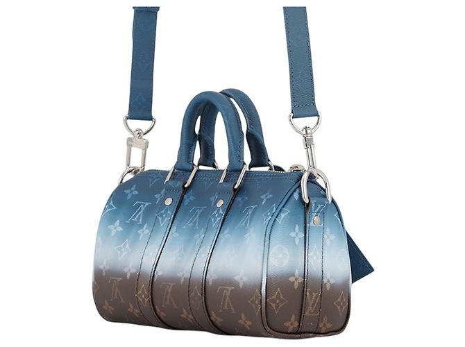 Louis Vuitton Blue Monogram Pigment Keepall Bandouliere 25 - vista 2