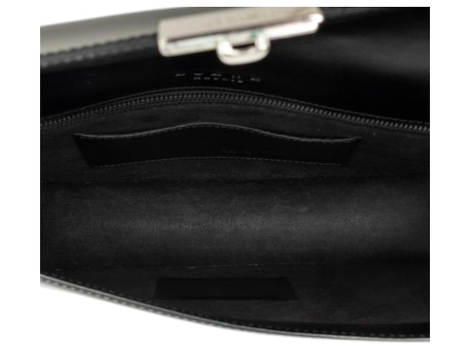Pouch da polso a busta Anagram LOEWE in pelle nera Nero - vista 4