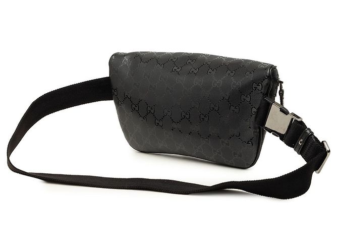 Borsetta cintura Gucci nera con stampa GG Nero - vista 2